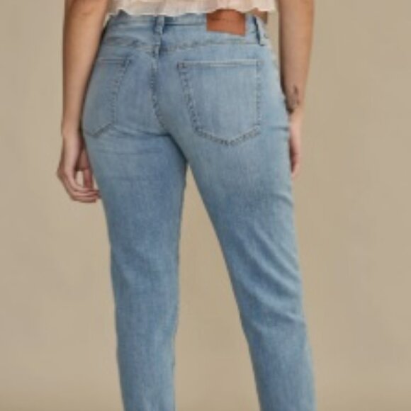 LUCKY BRAND Sienna Cigarette Boyfriend Mid Rise Blue Denim Jeans Size 6 / 28 - Picture 2 of 14